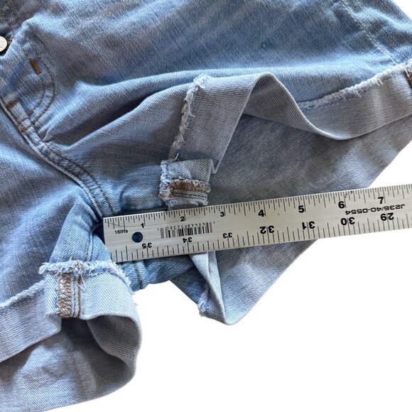 J.Crew Womens High-Rise Stretch Denim Shorts Size 27 Light Wash Button-Fly - Picture 8 of 8